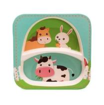 Dupla de Pratos Infantil Mimo MP20198 Bambu Colorido Dupla de Pratos Infantil Mimo MP20198 Bambu Colorido