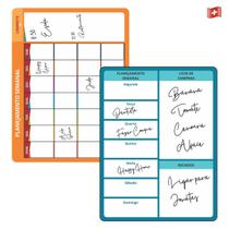 Dupla De Quadro De Rotinas Infantis Com Imã Caneta Que Apaga