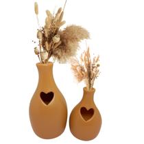 Dupla De Vaso Elegance Coração Decoração De Casa Em Ceramica