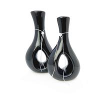 Dupla De Vasos De Cerâmica Decoração - Enfeite Para Sala Quarto Mesa Rack Aparador - Novo Horizonte