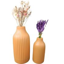 Dupla De Vasos Decorativos Em Ceramica Decoração Sala Casa