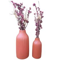 dupla de vasos decorativos em ceramica riscado decoração de sala e casa - OG