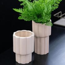 Dupla De Vasos Decorativos Orgânicos Em Cerâmica