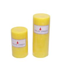 Dupla de velas cilíndricas 6cm citronela Dupla de velas cilíndricas 6cm citronela
