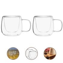 Dupla De Xícaras 80 Ml Café Parede Dupla Borossilicato