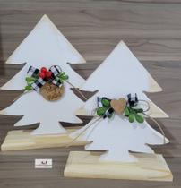 Dupla Pinheiro de Natal branco pinus