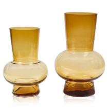 Dupla Vaso Glass Bubble Ambar