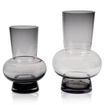 Dupla Vaso Glass Bubble Fumê