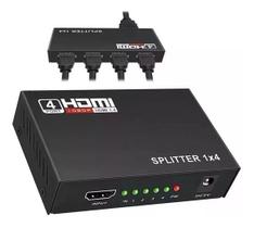 Duplicador Splitter Cabo Hdmi 1x4 Divisor Full Hd 1.4 3d