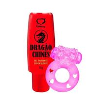 Duplinha com Anel Peniano e Gel Dragão Chinês - Kit Completo