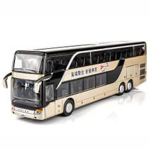 Duplo Sightseeing Bus Alloy Pull Back Flash Toy Vehicle