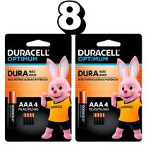 Duracell Optimum Pilha Alcalina AAA Kit Com 8 unds Duracell Optimum Pilha Alcalina AAA Kit Com 8 unds