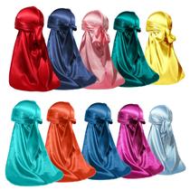 Durag ForceWave Silky Satin 360 Wave, cauda longa, 10 peças
