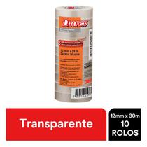 Durex Fita Adesiva 12MM X 30M 10 Rolos