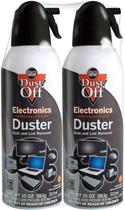 Duster de gás comprimido Dust-Off descartável de 300 ml - pacote com 2 Duster de gás comprimido Dust-Off descartável de 300 ml - pacote com 2