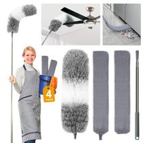 Dusters de limpeza AURUZA 2 em 1 de microfibra com poste retrátil Dusters de limpeza AURUZA 2 em 1 de microfibra com poste retrátil