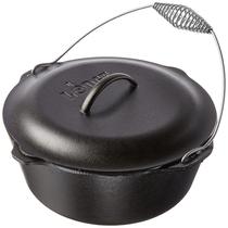 Dutch Oven Lodge 6.5L de ferro fundido preto pré-temperado