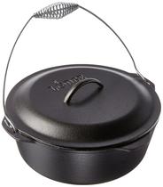 Dutch Oven Lodge 9 litros de ferro fundido pré-temperado preto