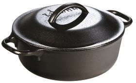Dutch Oven Lodge de 2 litros de ferro fundido pré-temperado preto Dutch Oven Lodge de 2 litros de ferro fundido pré-temperado preto