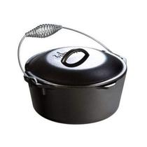 Dutch Oven Lodge de 5 litros de ferro fundido pré-temperado preto