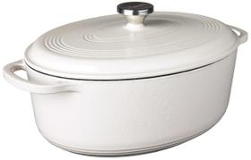 Dutch Oven Lodge de 7 litros de ferro fundido esmaltado oval branco Oyster