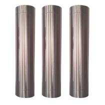 Duto 6 Polegadas Inox 304 Escovado Kit 3 Metros - Lareiras