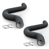 Duto de alumínio flexível iPower de 3 polegadas e 8 pés, pacote com 2 unidades, cinza Duto de alumínio flexível iPower de 3 polegadas e 8 pés, pacote com 2 unidades, cinza