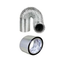Duto Flexível 150mm 5m + Fita Aluminizada Exaustor Coifa Grow Indoor Duto Flexível 150mm 5m + Fita Aluminizada Exaustor Coifa Grow Indoor