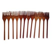 (Dúzia) Garfo Madeira Quatro Pontas Espeta Carne Churrasco Batata Comida (Dúzia) Garfo Madeira Quatro Pontas Espeta Carne Churrasco Batata Comida