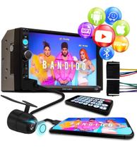 Dvd 2 Din Central Multimídia Universal Mp5 Câmera Bt Espelhamento Copy