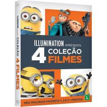 DVD Coleção 4 Filmes Meu Malvado Favorito 1,2,3 Minions