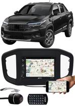 DVD Player 2 Din Fiat Strada 2020 2021 6.2" Polegadas Espelhamento Bluetooth USB SD Card + Moldura Painel + Câmera de Ré