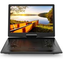 DVD Player Portátil de 17,9" para Crianças com Tela Giratória de 15,6", Bateria Recarregável de 5 Horas, DVD Player para Carro com Caixas de Som Duplas de Alto Volume, Controle Remoto, Suporte a Sincronização com TV, USB/SD/AV Livre de Região, Preto DVD Player Portátil de 17,9" para Crianças com Tela Giratória de 15,6", Bateria Recarregável de 5 Horas, DVD Player para Carro com Caixas de Som Duplas de Alto Volume, Controle Remoto, Suporte a Sincronização com TV, USB/SD/AV Livre de Região, Preto