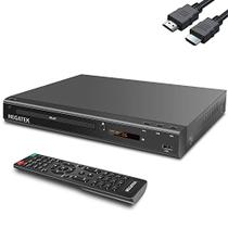 DVD player região-free HDMI (1080p upscaling), leitor CD, porta USB, saídas AV/Coaxial, slim, metal premium
