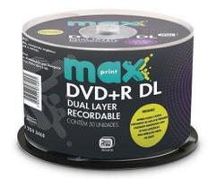 Dvd+r 8.5 Gb Maxprint Printable 240minutos 8x Pacote 50 Unid - Max print