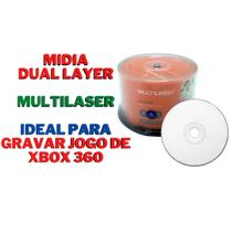 Dvd-r 8.5gb Dual Layer Multilaser Printable 240min 1-8x Kit 10 Unidades