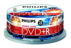DVD+R DL 8,5 GB, pacote 8 X Philips Spindle 25 (DR8S8B25F/17)