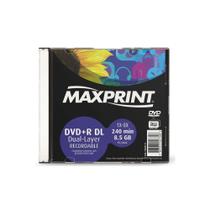 Dvd+R Dl Com Capa Acrílica 8.5gb - Maxprint