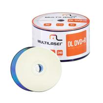 Dvd+r gravavel multilaser 8.5gb branco dual layer
