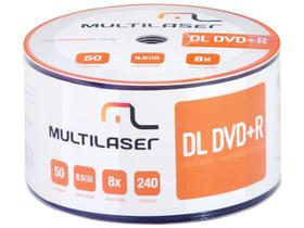 DVD-R Multilaser DV047 com 50 Unidades - Capacidade 8.5GB