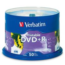 DVD+R Verbatim 4,7GB 16X Branco para Impressão Inkjet Pacote com 50 Unidades DVD+R Verbatim 4,7GB 16X Branco para Impressão Inkjet Pacote com 50 Unidades
