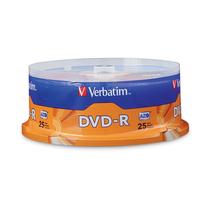 DVD-R Verbatim AZO Dye 4,7 GB 16X com 25 unidades DVD-R Verbatim AZO Dye 4,7 GB 16X com 25 unidades
