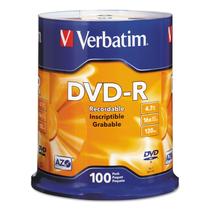 DVD-R Verbatim AZO Dye 4,7GB 16X - Pacote com 100 Unidades DVD-R Verbatim AZO Dye 4,7GB 16X - Pacote com 100 Unidades