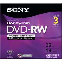 DVD-RW Sony 3DMW30R2HC 8cm (1,4GB) - Pacote com 3 Unidades DVD-RW Sony 3DMW30R2HC 8cm (1,4GB) - Pacote com 3 Unidades