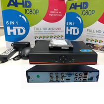 Dvr 4 Canais - Full Hd 1080P 6Em1 + Hd 500Gb App Xmeye