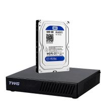Dvr 4 canais + hd500gb 6x1 1080p full hd face detect twg