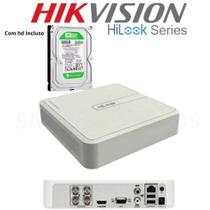 Dvr 4 Canais Hilook Turbo Hd 5x1 1080p H.264+ Hdmi P2p + hd 500GB - hikvision hilook