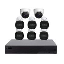 DVR 8 Canais 1080 H.265 1x Sata 5x1 2 Canal Ip HD WD 1Tb 2 Câmeras Bullet 6 Câmeras Dome