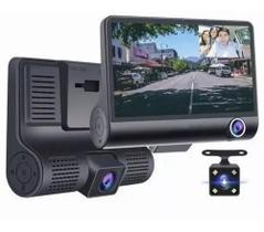 Dvr Automotivo com 3 Câmeras para Segurança Grava vídeo e som- Knup S132