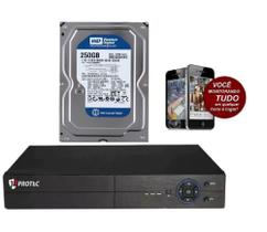 Dvr gravador 4 canais Full hd + hd 250GB